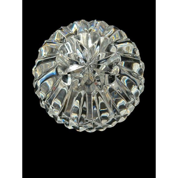 Vintage Pair Waterford Lismore Round Cut Crystal Candle Holders Signed - Picture 6 of 9